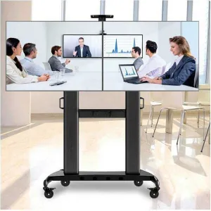 Chân tivi di động 2 màn hình NB AVT1800-65-2A North Bayou - giá treo 2 tivi 40-65 inch tải 136kg