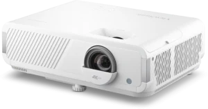 Máy chiếu ViewSonic LX750-4K góc nghiêng trái - thân trắng, nguồn sáng Laser 4.000 ANSI Lumens