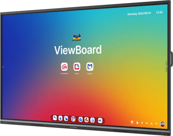 ViewSonic IFP9851 góc trái - màn hình hội nghị + giảng đường ĐH 98 inch