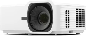 Máy chiếu ViewSonic LSD400W góc nghiêng trái - thân trắng, nguồn sáng laser 30.000 giờ