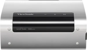 Bảng điều khiển trên máy chiếu ViewSonic M10 - âm thanh Harman Kardon, nguồn sáng RGB Laser