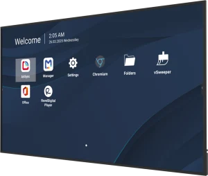 Màn hình quảng cáo ViewSonic CDE8631-1C 86 inch 4K UHD - góc nghiêng trái