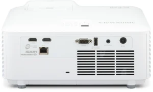 Mặt sau & bảng điều khiển máy chiếu ViewSonic LS630HD - cụm cổng HDMI, LAN, RS-232, USB-A, chiếu 360 độ