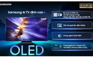 Tivi Samsung QA77S90F màn OLED tự phát sáng, tương phản vô hạn, màu rực rỡ
