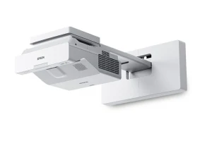Máy chiếu Epson EB-725Wi góc nghiêng trái - thân máy trắng siêu gần nguồn sáng laser bền bỉ