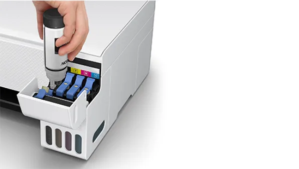 Epson L3216 mặt sau khay giấy 100 tờ cổng USB 2.0