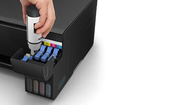 Epson L3250 mặt sau khay giấy 100 tờ cổng USB và Wi-Fi