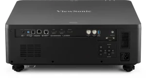 Cổng kết nối máy chiếu ViewSonic LS950-4K - HDBaseT, 2 HDMI 2.0 HDCP 2.2, HDMI out, 3D Sync BNC, USB-A, RS-232, RJ45 LAN, lens shift