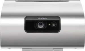 Máy chiếu ViewSonic M10 di động RGB Laser Full HD - mặt trước ống kính kép và cảm biến lấy nét