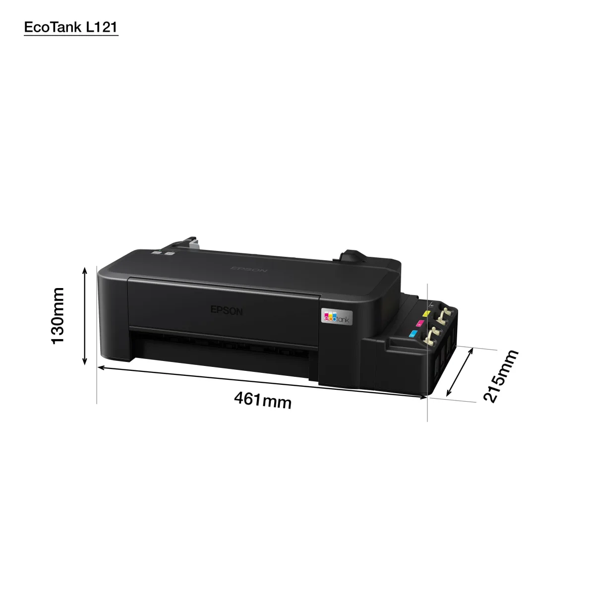 Kích thước máy in Epson L121 chỉ 461 x 215 x 130 mm siêu nhỏ gọn