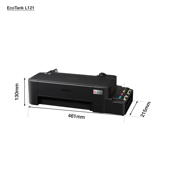 Kích thước máy in Epson L121 chỉ 461 x 215 x 130 mm siêu nhỏ gọn