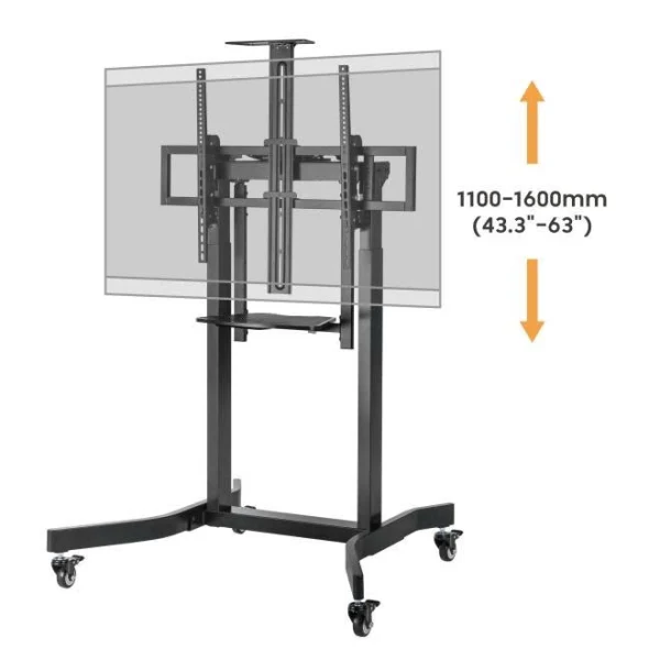 Chân tivi, màn hình di động Lumi TTL14-68TW cho màn hình tương tác/TV 55-100 inch, tải 120 kg