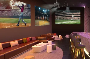 LG BU70QGT quán bar thể thao - xem bóng đá World Cup 4K trên màn lớn