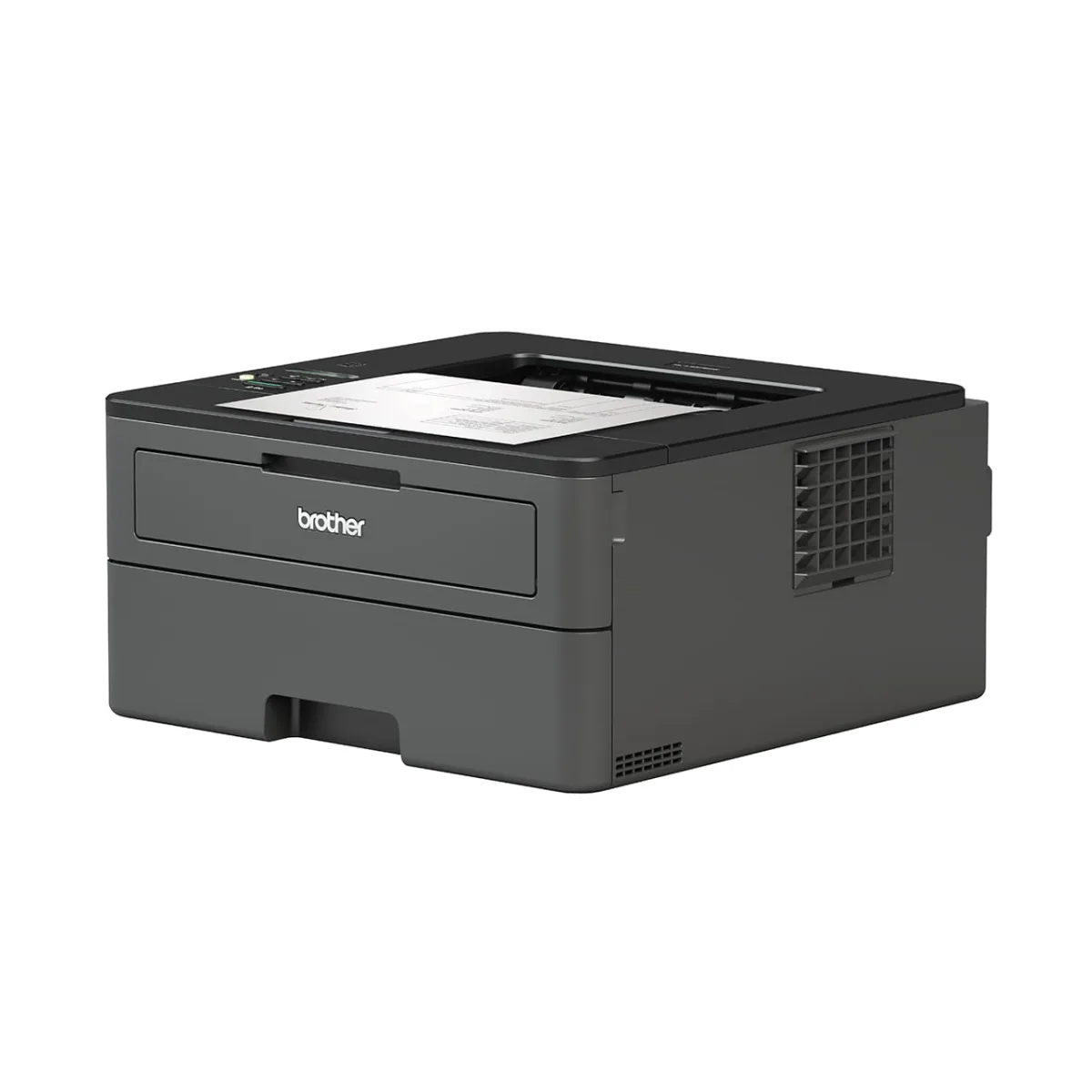 Brother HL-L2375DW mặt bên với hệ thống tản nhiệt hiệu quả