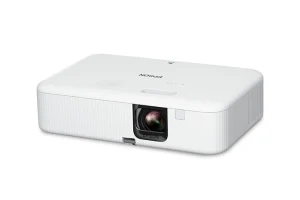 Máy chiếu mini Epson CO-FH02 góc nghiêng trái - Full HD Android TV xem Netflix, YouTube