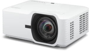 Máy chiếu ViewSonic LSD400HD-ST góc nghiêng trái - thân trắng Luminous Superior, đèn laser 30.000 giờ
