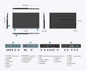 Màn Hình Tương Tác BenQ Board RE9804FV2 98" 4K Android 14 - Camera 48MP Tích Hợp