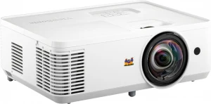 Máy chiếu ViewSonic PS502W góc nghiêng phải - ống kính chiếu gần tỷ lệ 0.52
