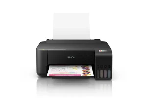 Máy in Epson EcoTank L1210 toàn cảnh mặt trước với bình mực tích hợp