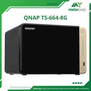 QNAP TS-664 - Thiết bị lưu trữ NAS 6 khay, 2.5GbE, M.2 NVMe, HDMI 4K
