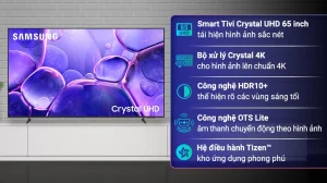 Smart Tivi Crystal UHD Samsung 65 inch UA65U8550F 4K - thiết kế viền mỏng hiện đại