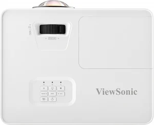 Bảng điều khiển phía trên máy chiếu ViewSonic PS502W - nút nguồn, menu, keystone