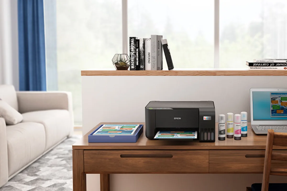 Chai mực Epson 003 đổ vào bình mực L3210 thiết kế chống tràn