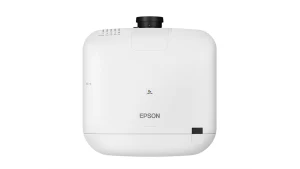 Epson EB-PU1006W tháo ống kính rời interchangeable - cận cảnh ngàm ống kính và logo 3LCD