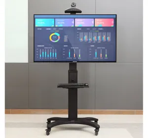 Chân tivi di động NB AVF1500-50-1P North Bayou - giá treo tivi 32-65 inch hợp kim nhôm có bánh xe