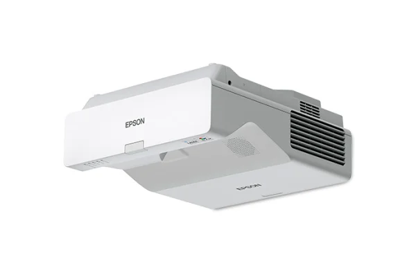 Máy chiếu Epson EB-760W góc nghiêng - khoang ống kính UST 0.27
