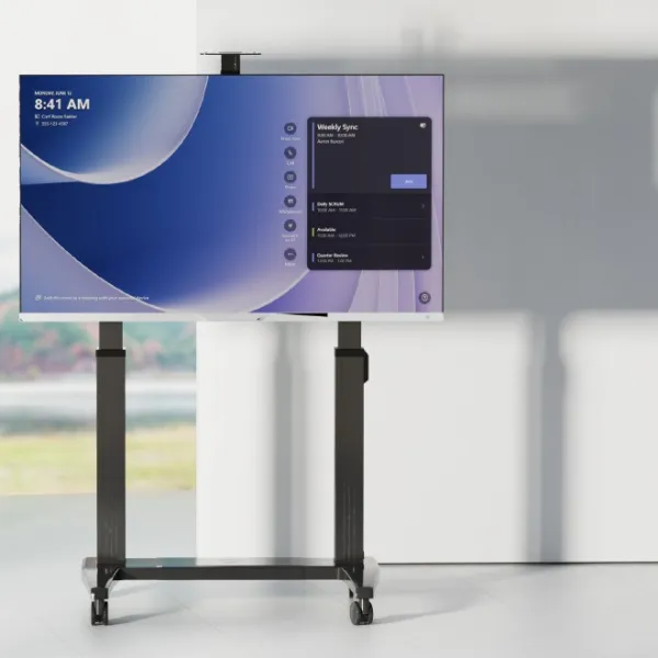 Chân tivi di động NB-T100 North Bayou bản 2025 nâng hạ điện - giá treo tivi 75-120 inch tải 136kg có đèn LED trụ