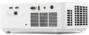 Mặt sau máy chiếu ViewSonic LSD500-4K - cụm cổng RJ45 LAN, HDMI và khe tản nhiệt, chiếu 360° quản lý tập trung