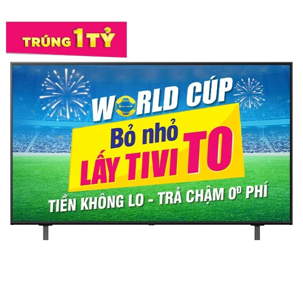 Smart Tivi LG NanoCell 55 inch 55NANO80ASA 4K - thiết kế viền mỏng, màu Nano sống động
