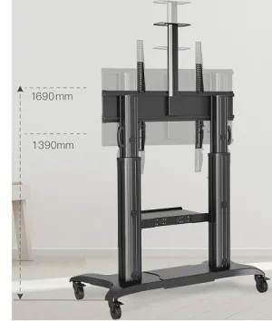 Chân tivi di động NB-CF100 North Bayou đế nhôm đúc - giá treo tivi 60-100 inch tải 90,9kg có bánh xe