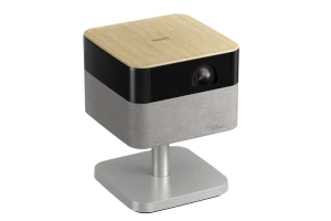 Epson EF-72 chân xoay gimbal + đèn không khí ambient light màu gỗ Oak sang trọng