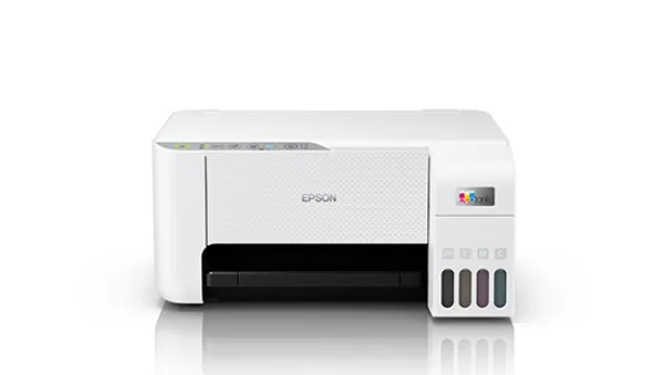 Máy in Epson EcoTank L3256 mặt trước với khay nạp giấy mở