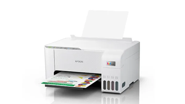 Epson L3256 mặt trên nắp scanner và bảng điều khiển