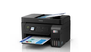 Epson L5290 mặt sau cổng USB Ethernet và khe fax RJ-11