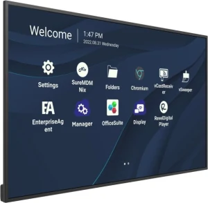 Màn hình ViewSonic CDE4330 góc nghiêng phải - tấm nền VA 4K, góc nhìn 178 độ