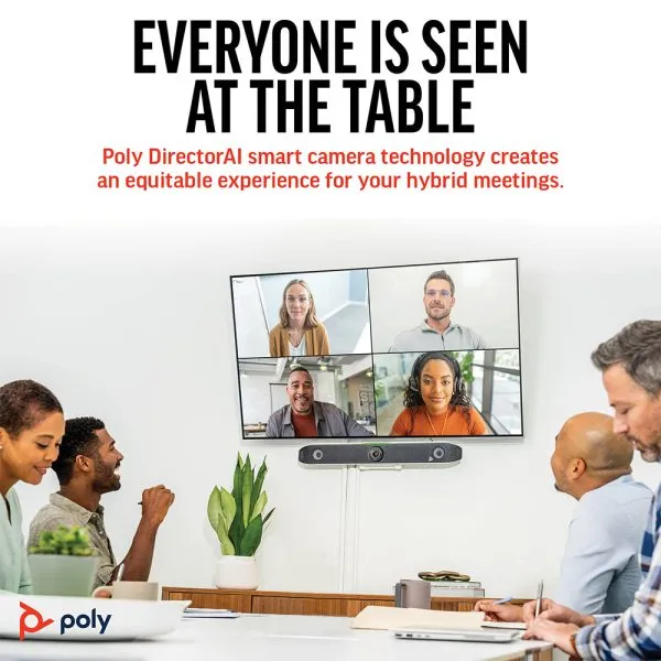 Poly Studio X52 - Video Bar hội nghị all-in-one cho phòng họp nhỏ và vừa